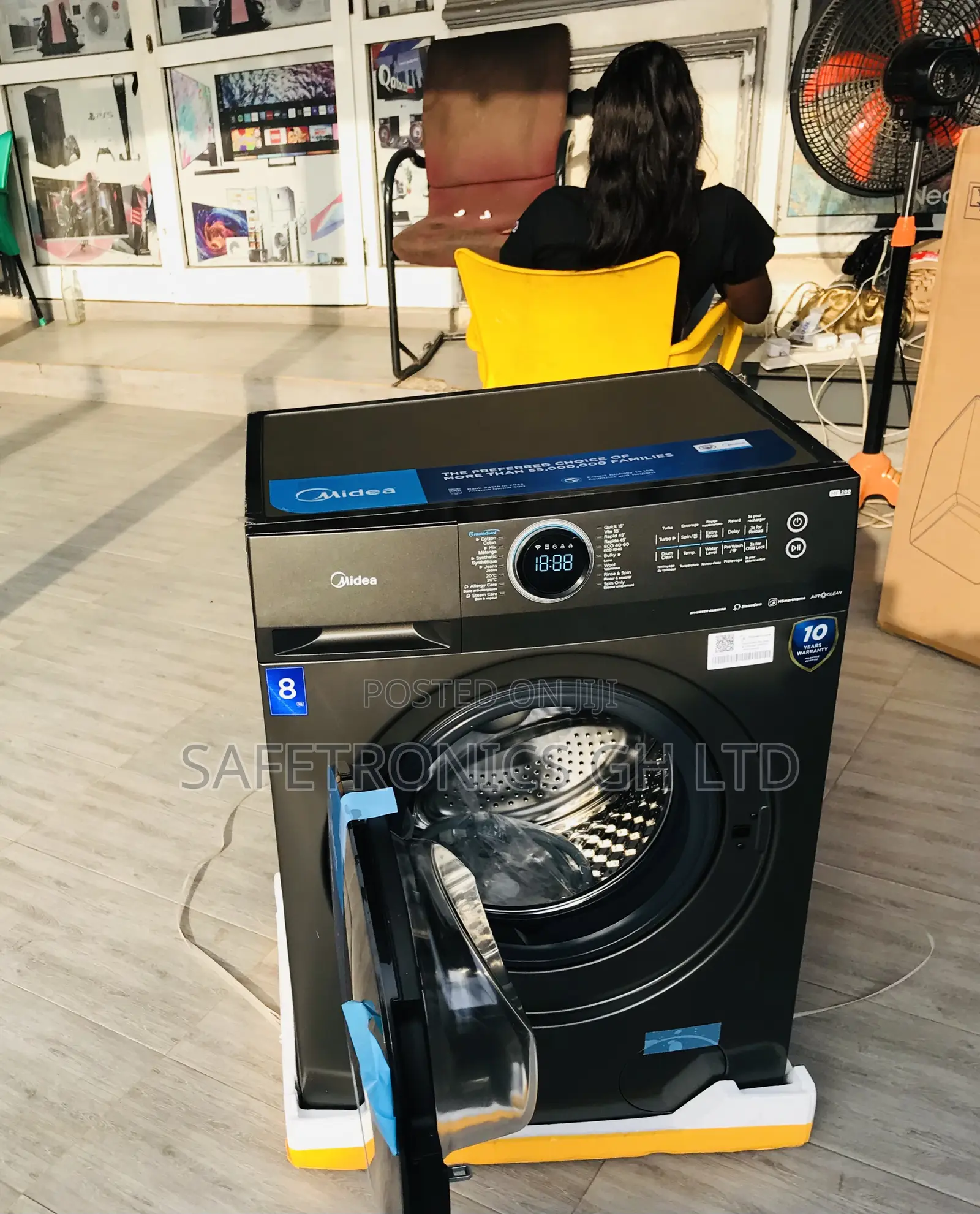 Auto Clean Affordable Frontload 8kg Fullauto Midea Inverter