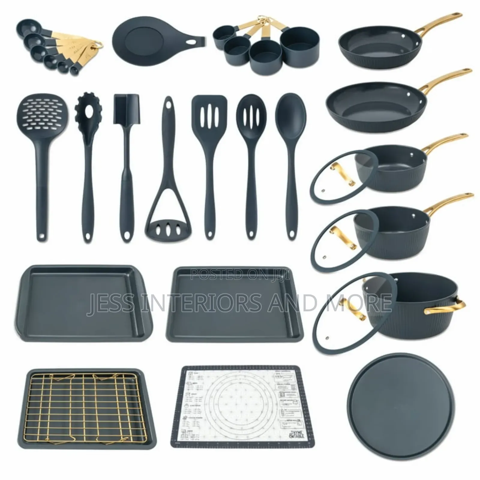 32-Piece Non-Stick Cookware Bakeware Set (Blue)