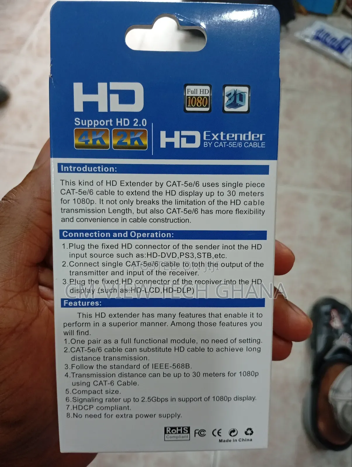 30m Hdmi Over Ethernet Extender Hd