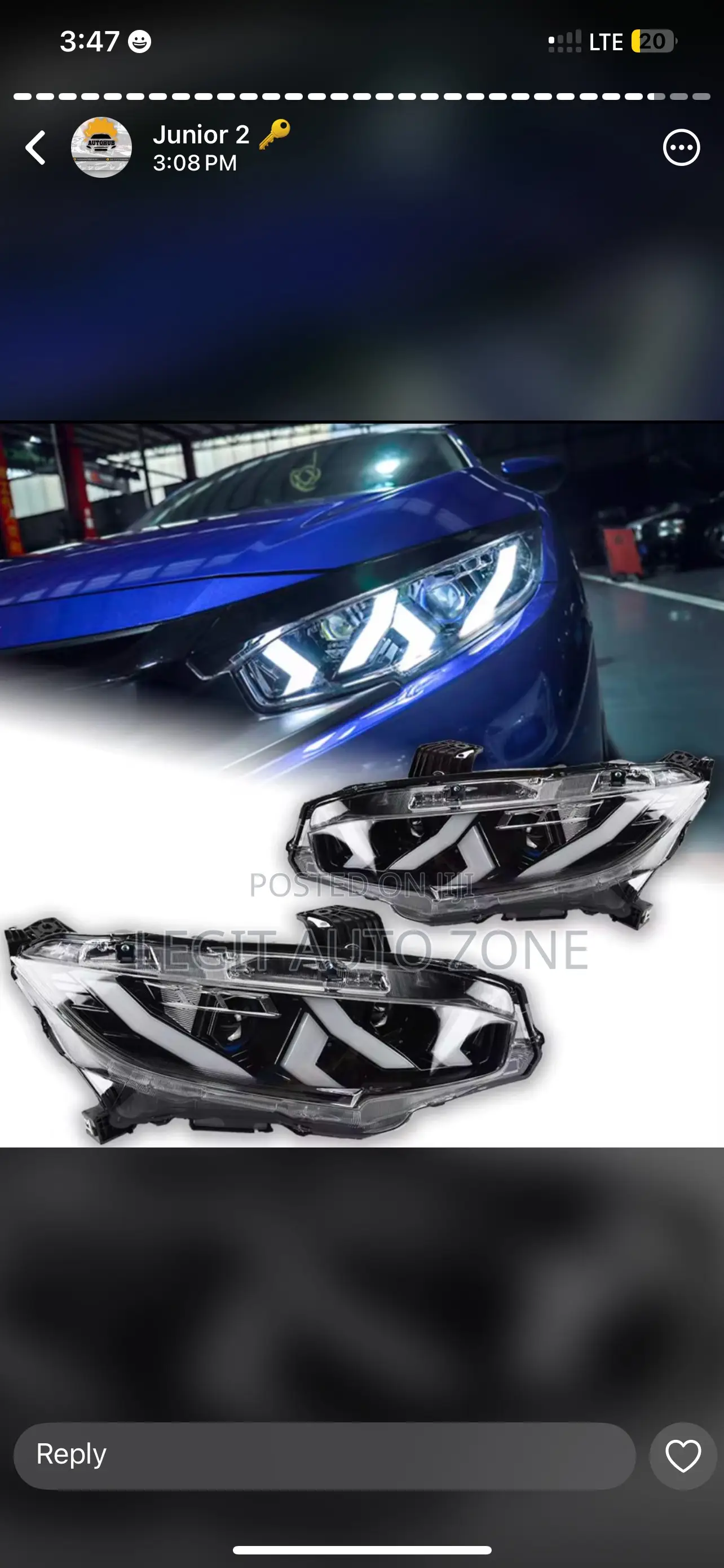 Honda Civic 2016,2017,2018,2019,2020,2021, Spec Headlight