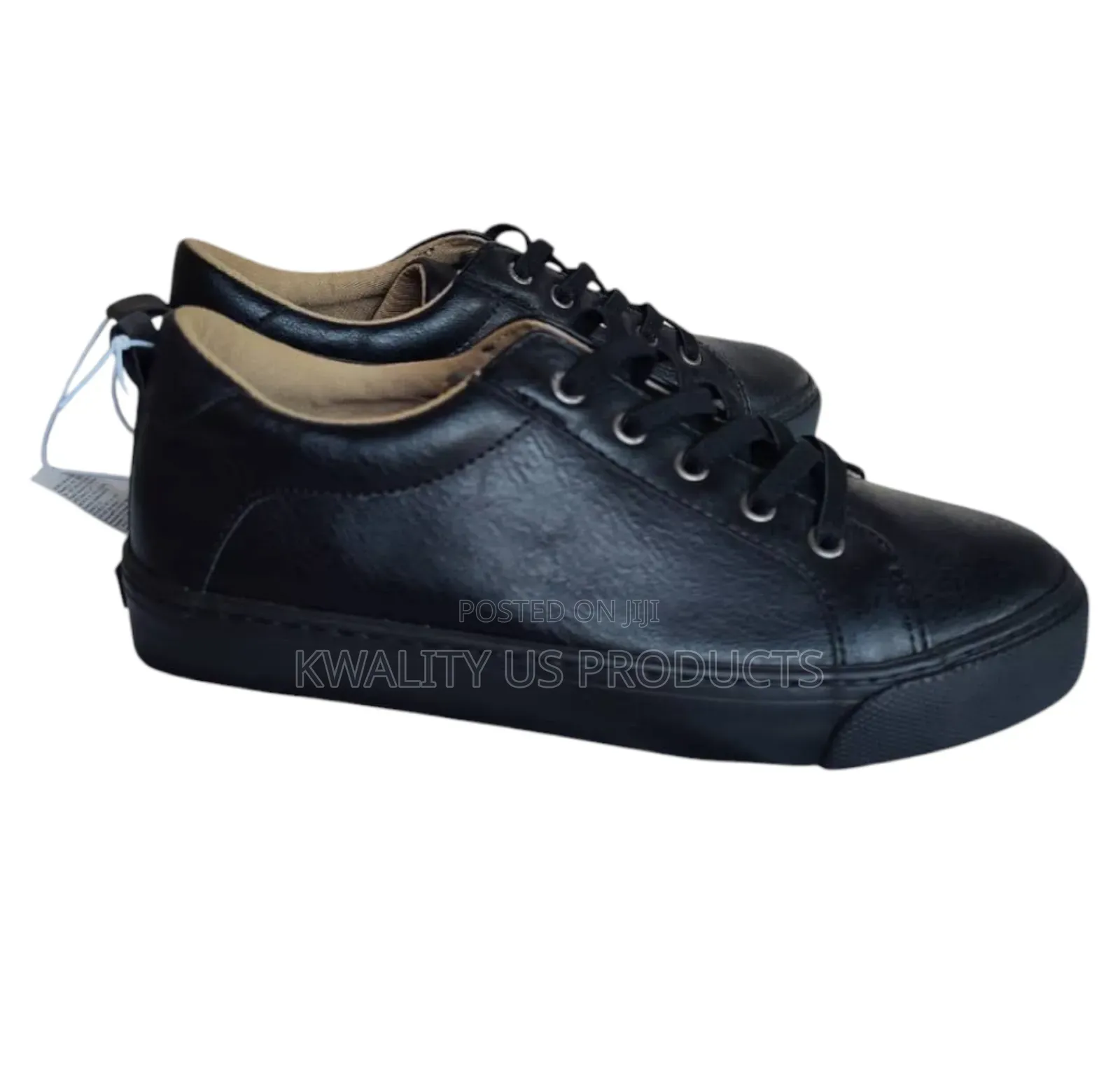 Old Navy Boys Black Leather Canvas