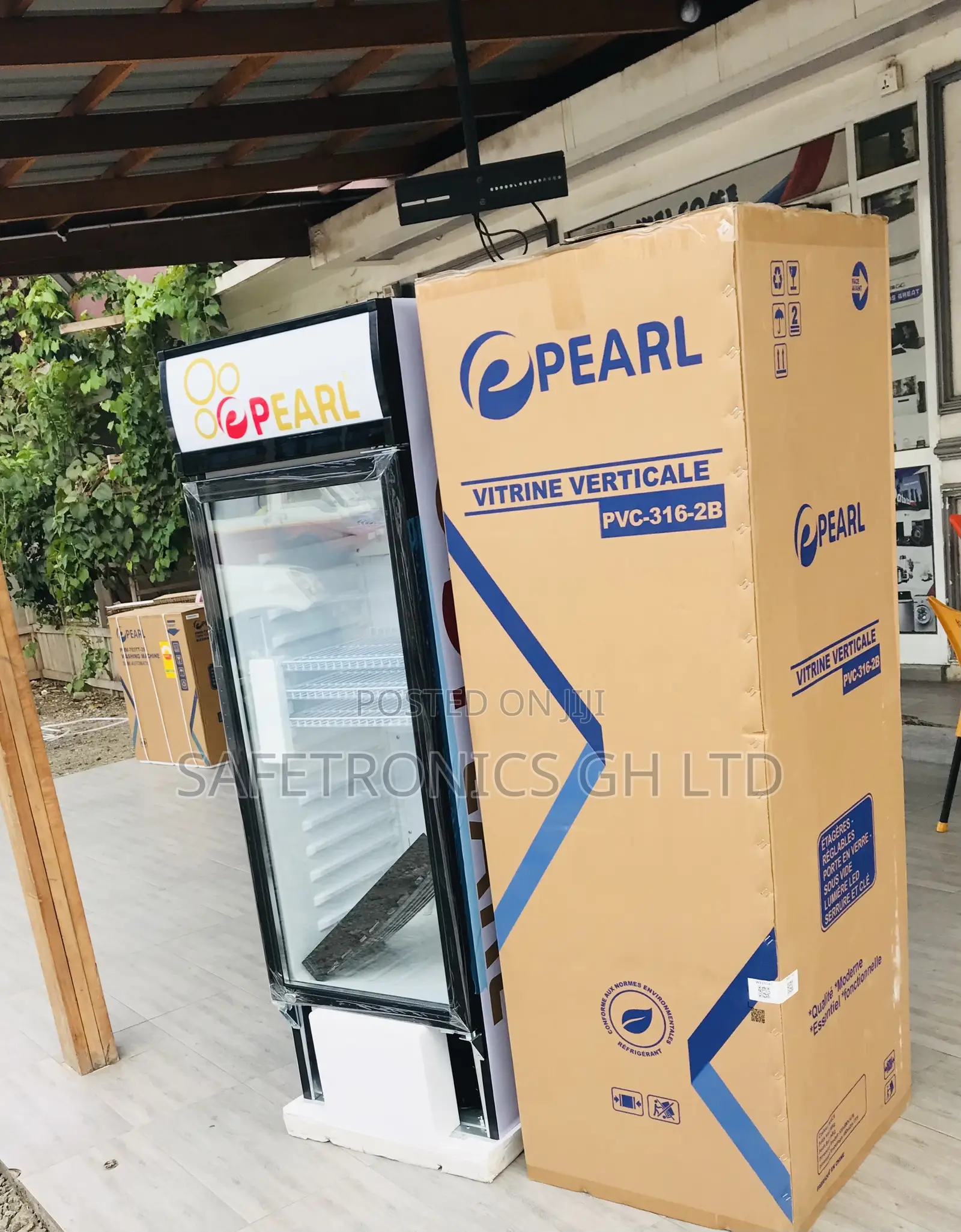 Original Pearl Singledoor 300l PVC-316 Glass Fridge