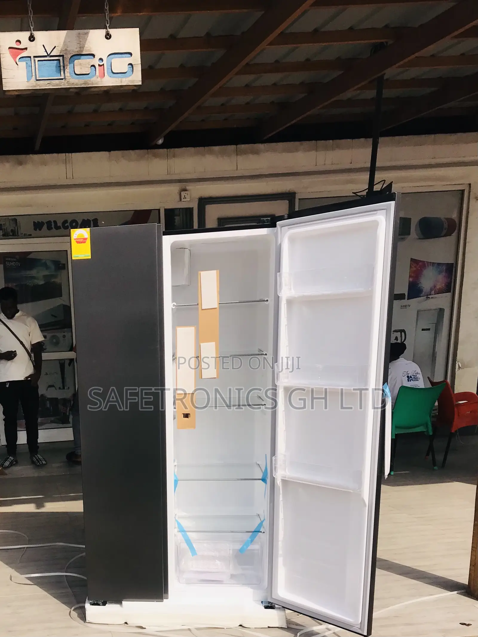 Fast Chilling Nasco Sidebyside Grey Doubledoor Fridge