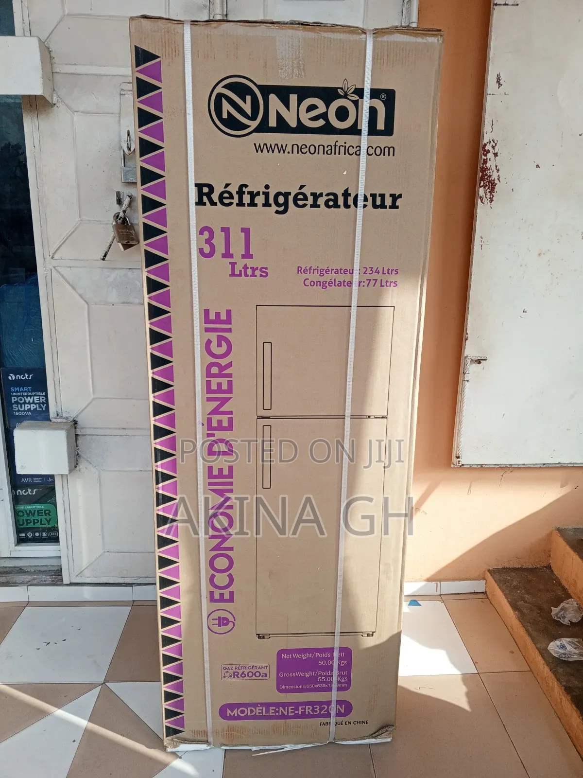 Neon 311ltrs Double Door Fridge