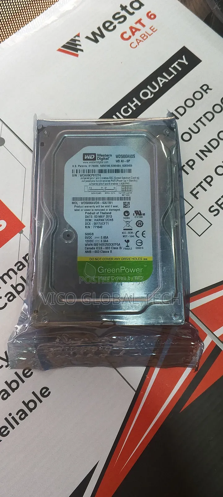 500gb Wd Sata Surveillance HDD