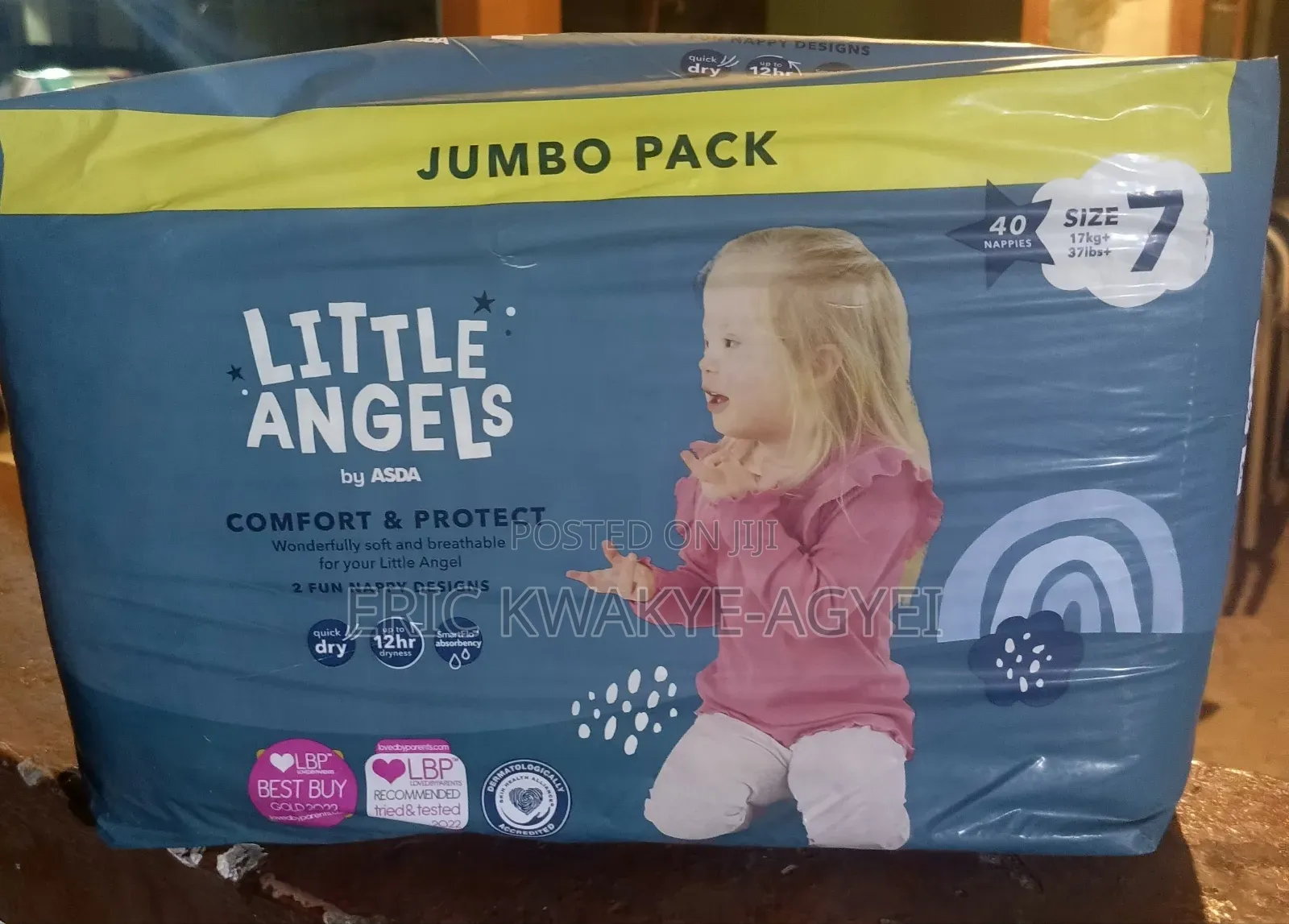 Little Angels Comfort Protect Size 7 17kg+ Jumbo Pack 40