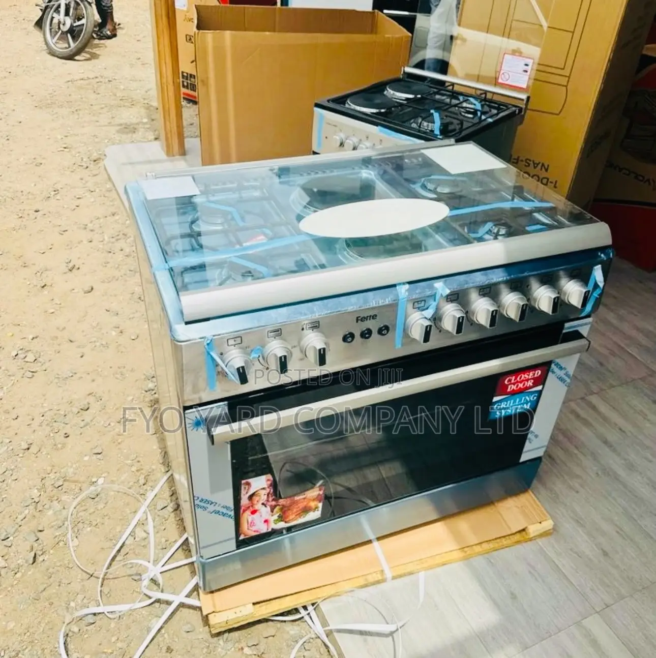 Less Gas Usage Ferre 2+4 Oven With Grill 90*60 Gas Cooker