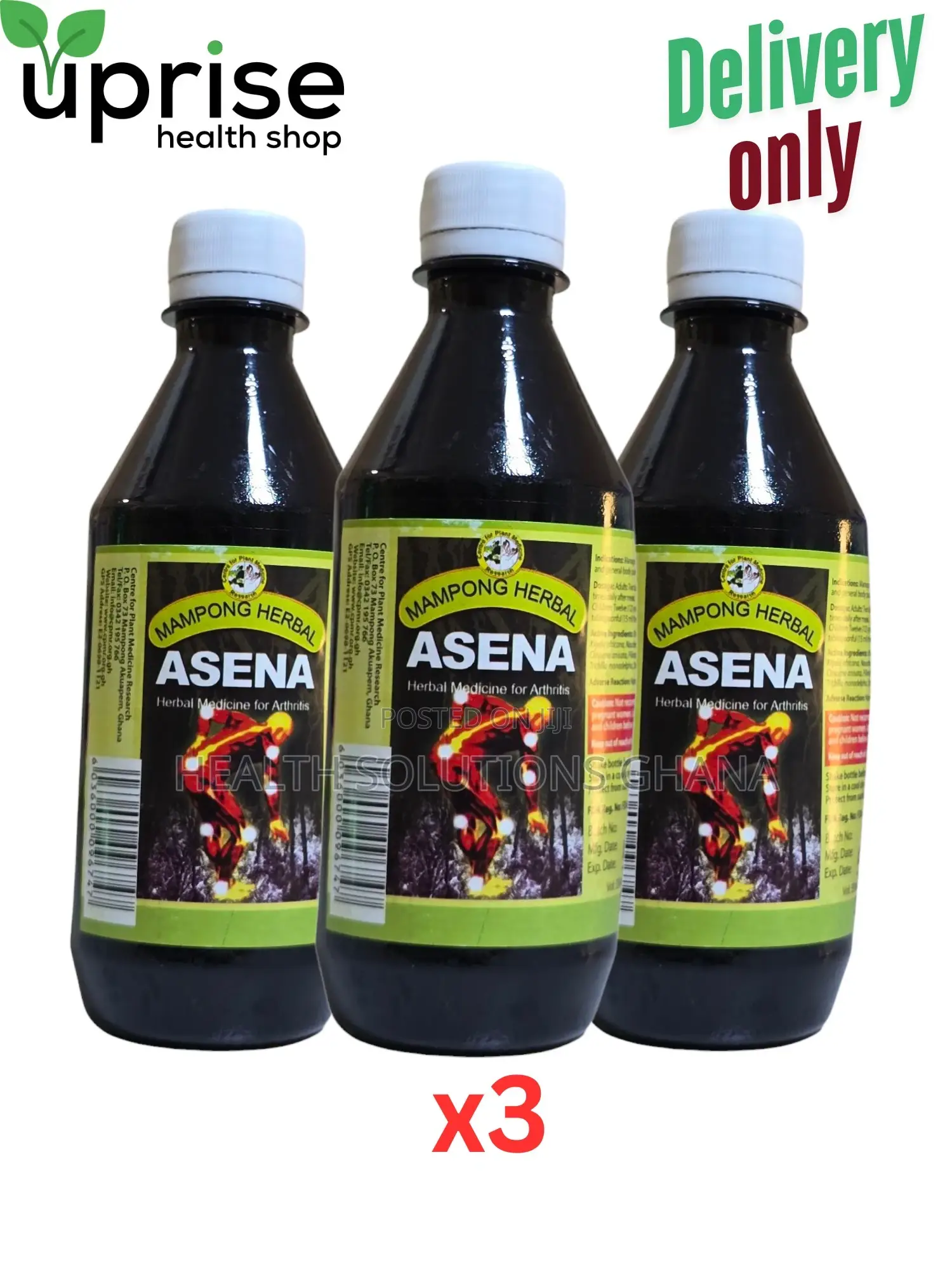 Mampong Herbal Asena Mixture – 330ml (Pay After Delivery)