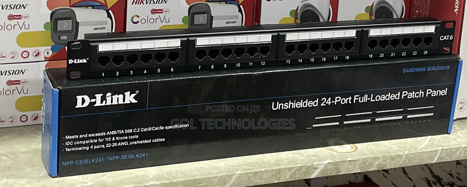 24port Dlink Patch Panel Unshielded Full Loaded Patch Panel
