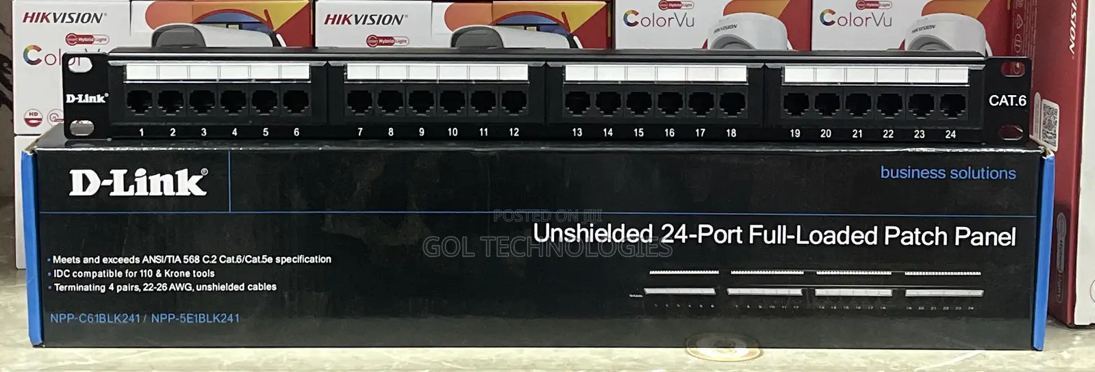 24port Dlink Patch Panel Unshielded Full Loaded Patch Panel