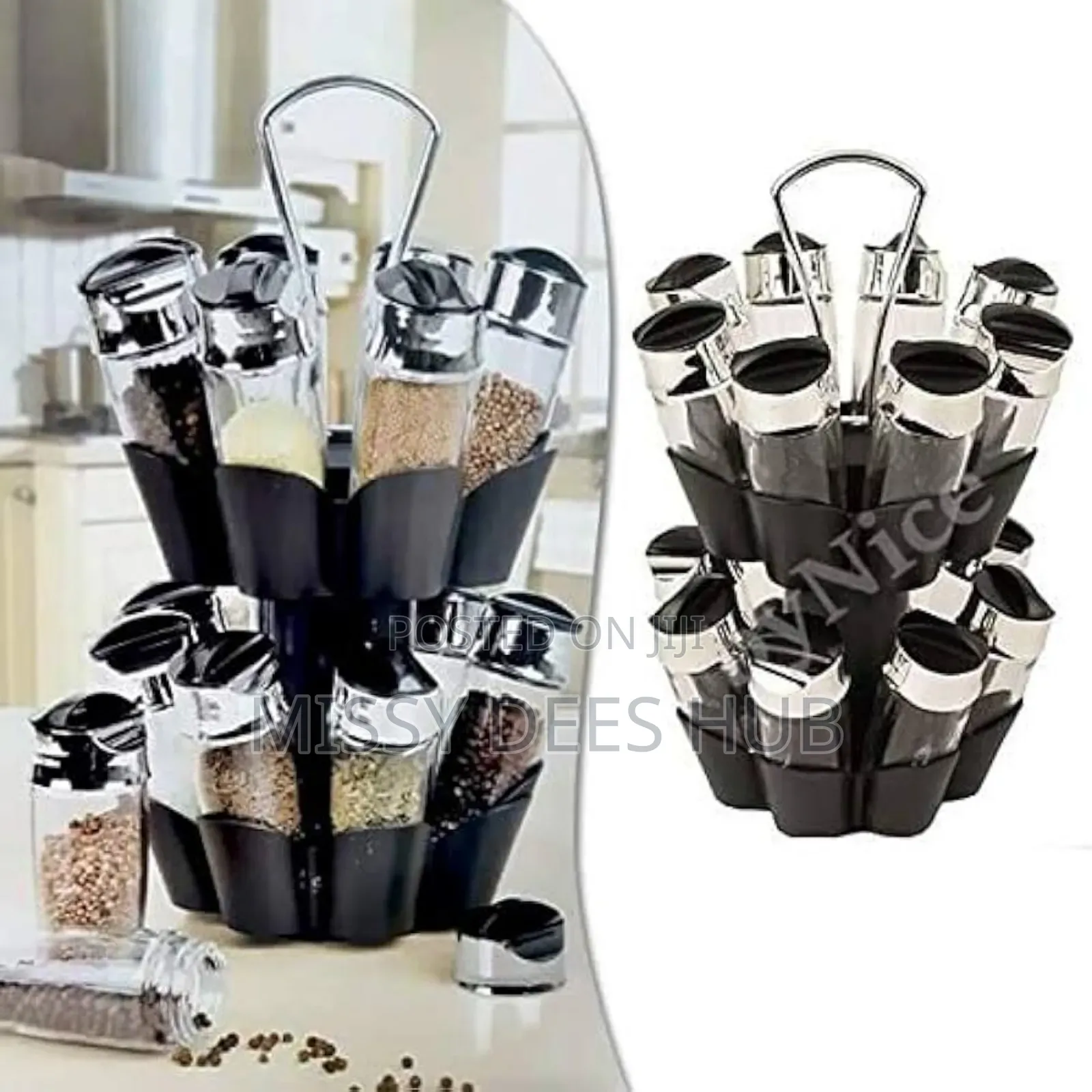Spice Rack ( 16 Glass Jars)