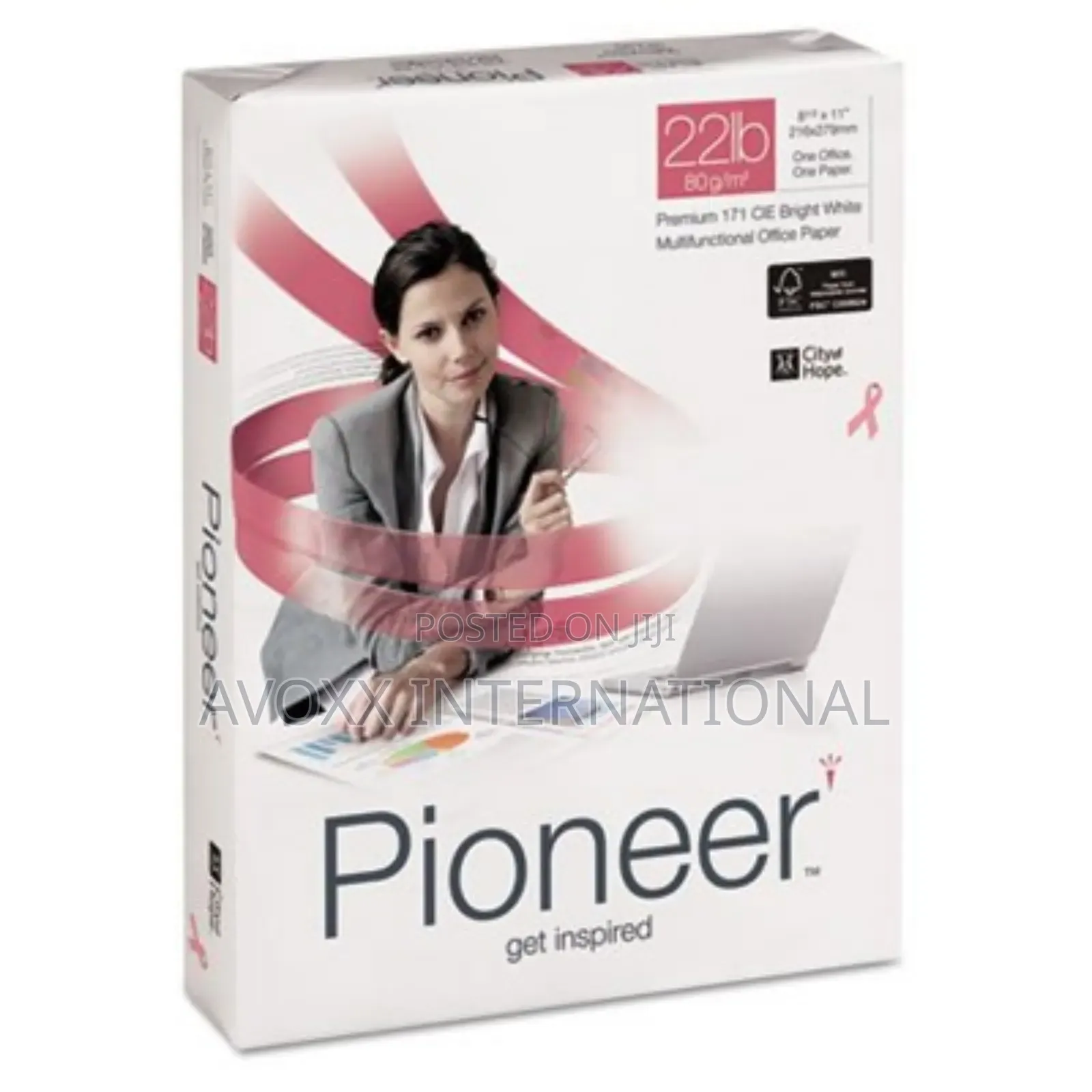 Pioneer Premium Multipurpose Paper,8.5 X 11,Bright White,500