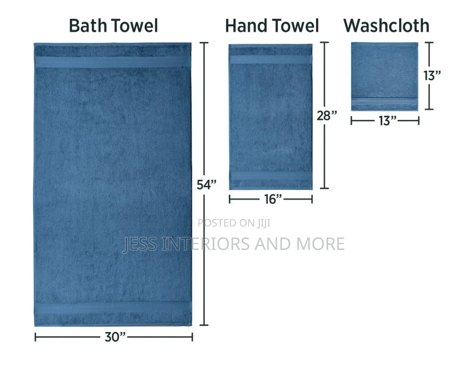Welhome 100% Cotton 6-Piece Ultra Soft Twist Towel Set