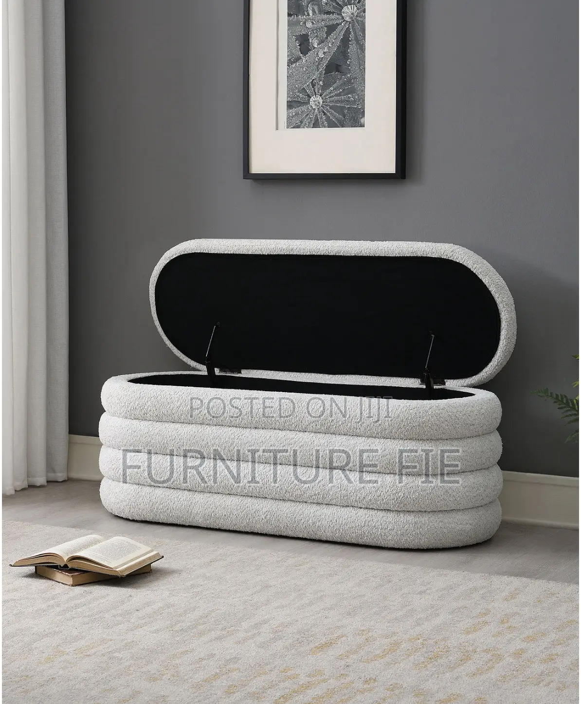 19" Wood Cleo Storage Bench Ottoman From Macys Usa 