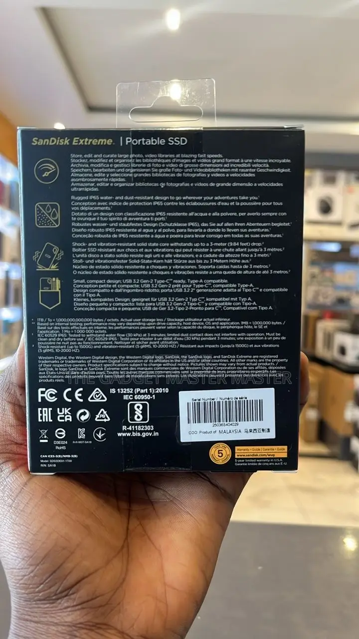 Sandisk 1tb Extreme Portable SSD