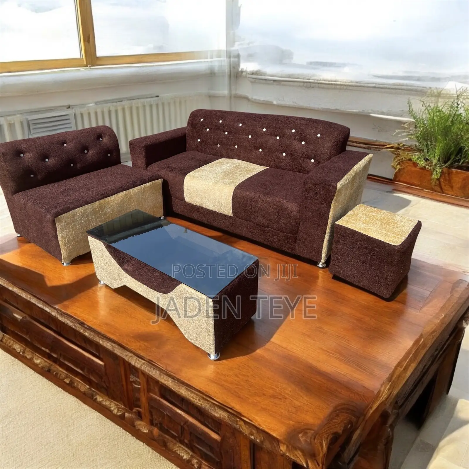 Brown and Cream Fabric