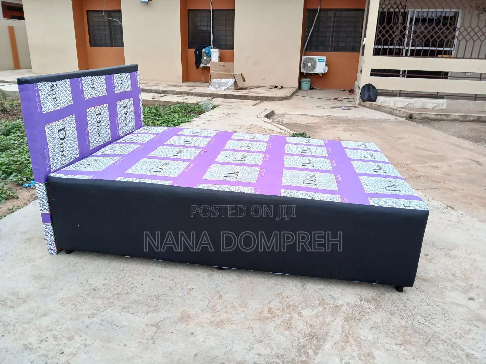 Dior on Black Inbuilt Double Bed