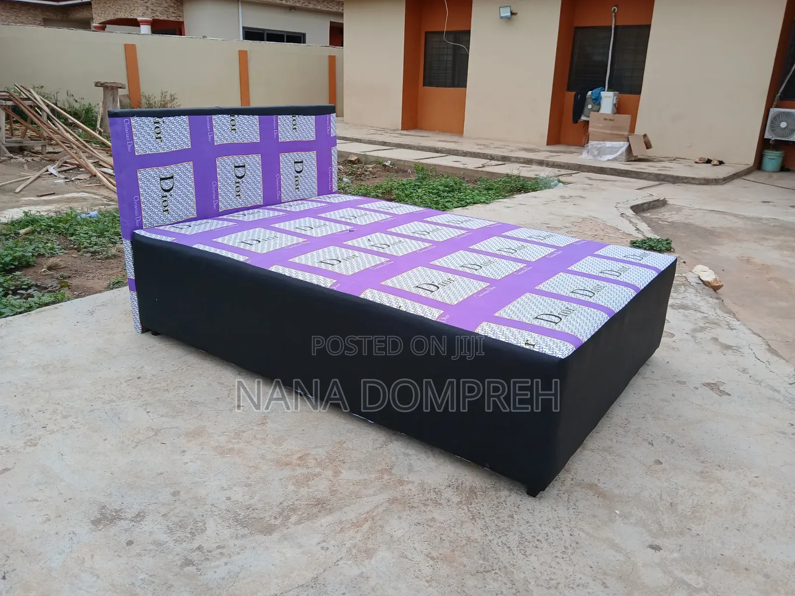 Dior on Black Inbuilt Double Bed