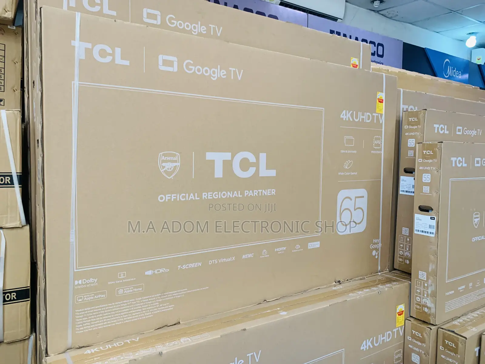 TCL 65” Smart Android Ultra 120hz Bluetooth Gaming Tv