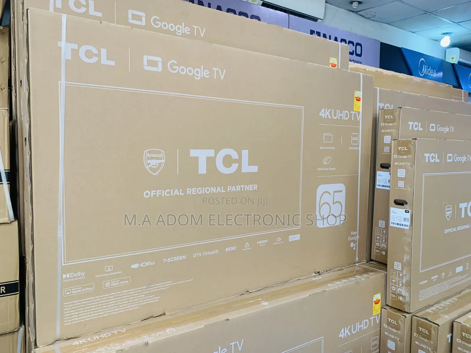 TCL 65” Smart Android Ultra 120hz Bluetooth Gaming Tv