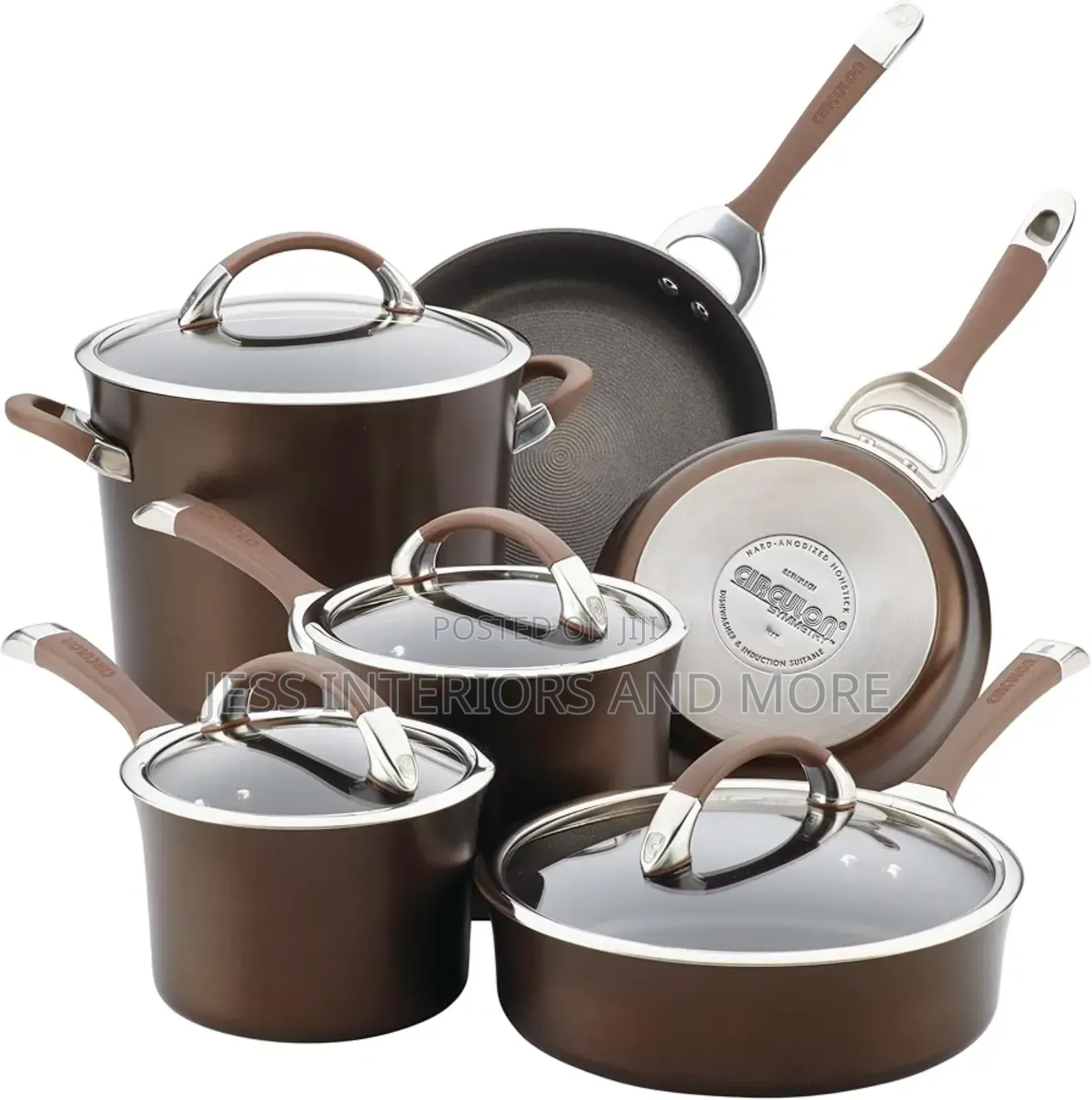Circulon Hard-Anodized Nonstick 10-Piece Cookware Set,