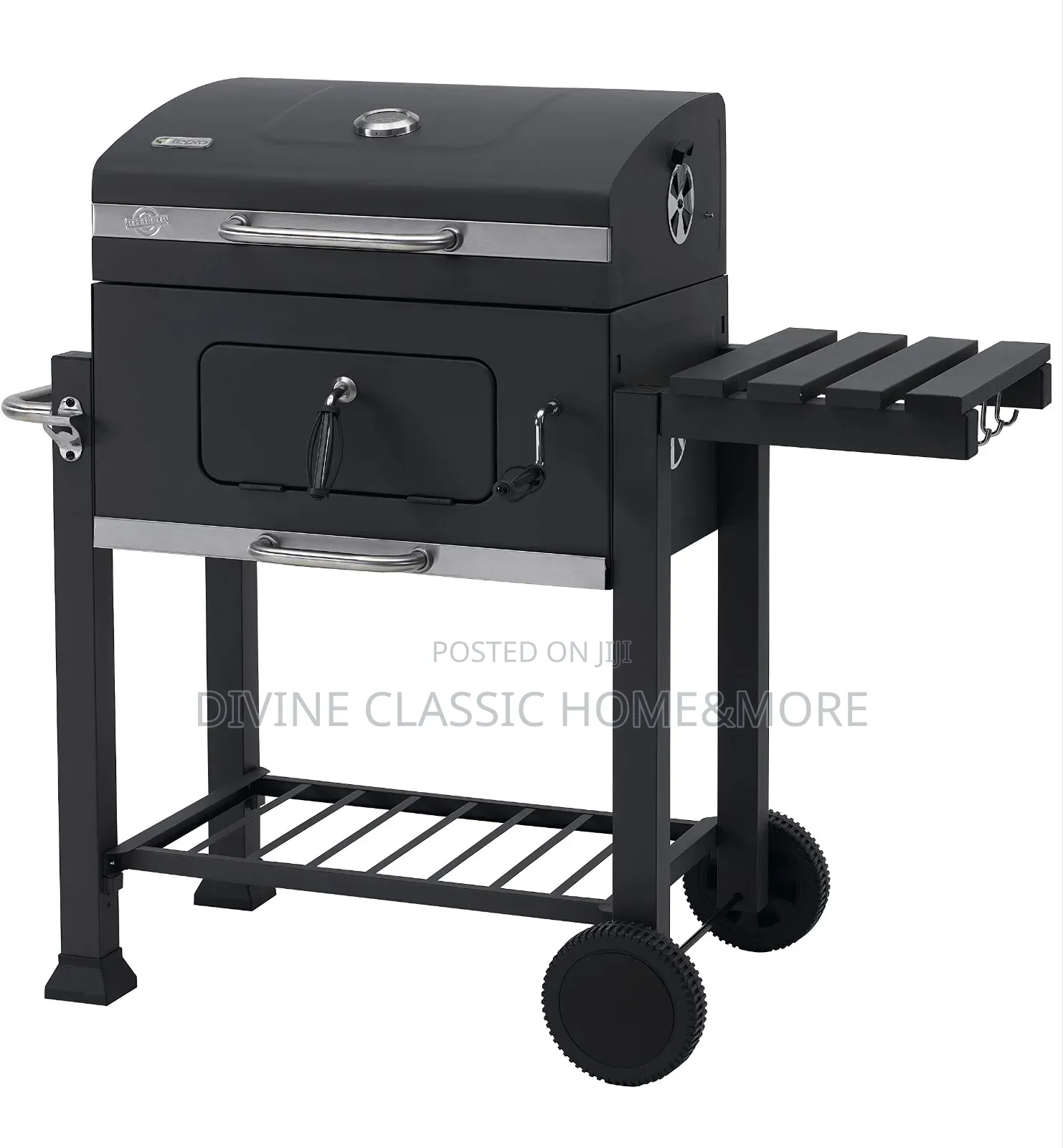 Dkiei Barbecue Grill, Portable Charcoal BBQ Grill With Wheel