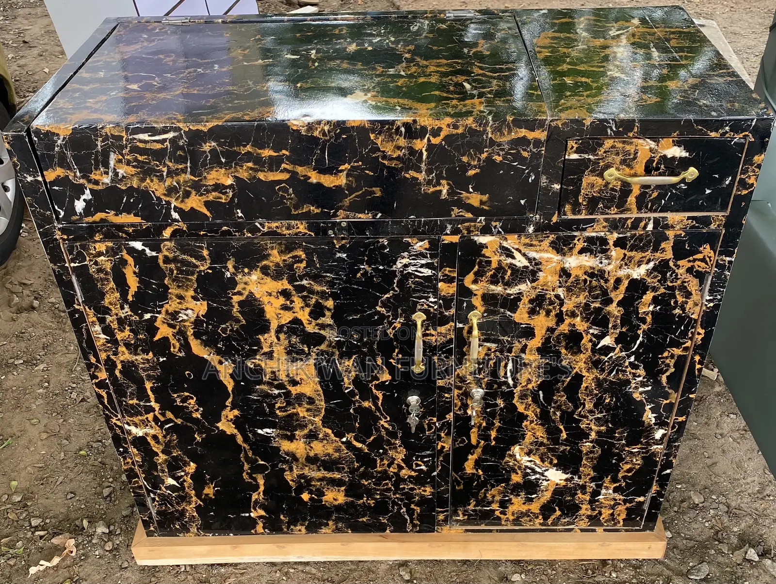 Wine Colour Kitchen Cabinet  (Payment After Delivery)