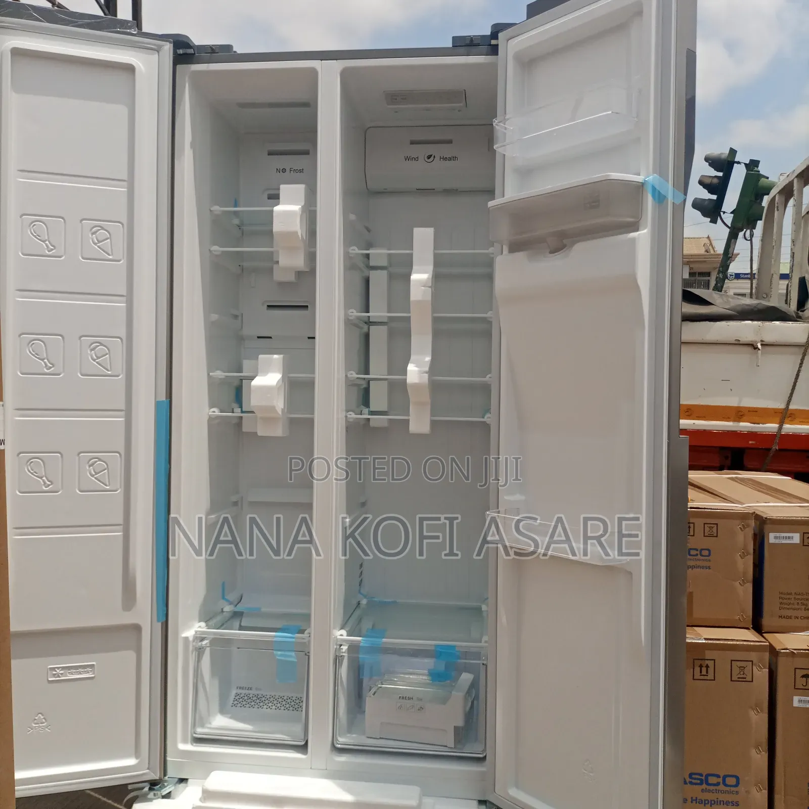 Nasco 450litres Side by Side Refrigerator