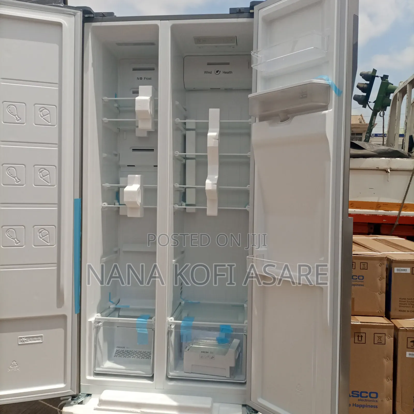 Nasco 450litres Side by Side Refrigerator