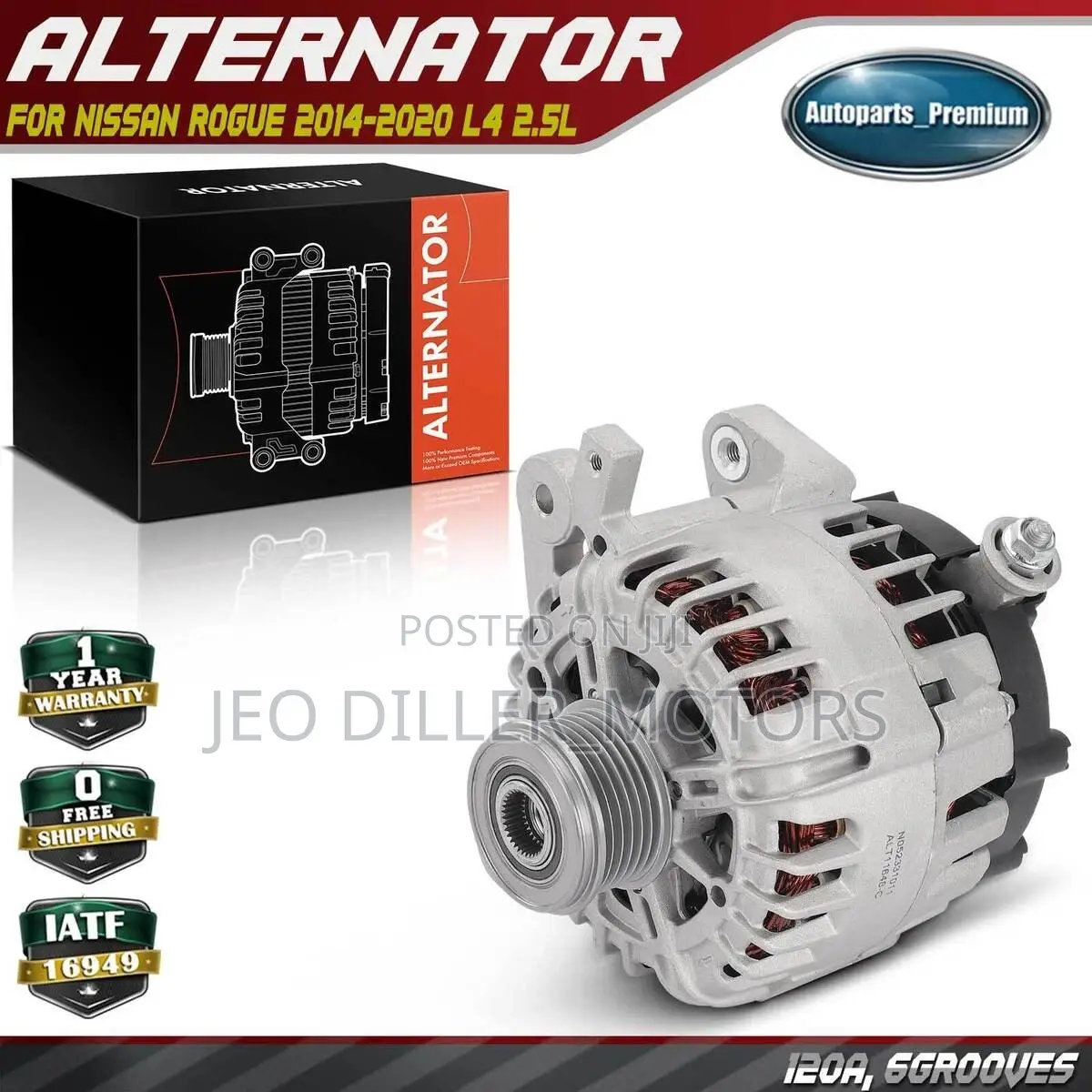 Nissan Rogue, Sentra, Navara, Versa Alternator