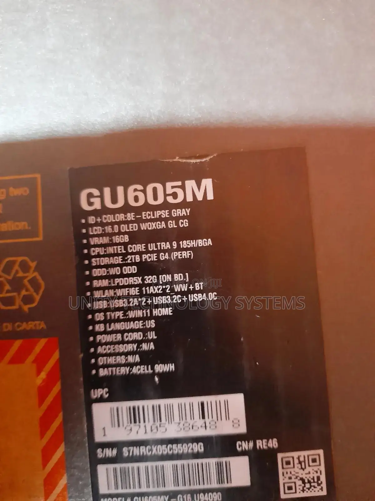 New Laptop Asus ROG Zephyrus G16 32GB Intel Core Ultra 9 SSD 2T