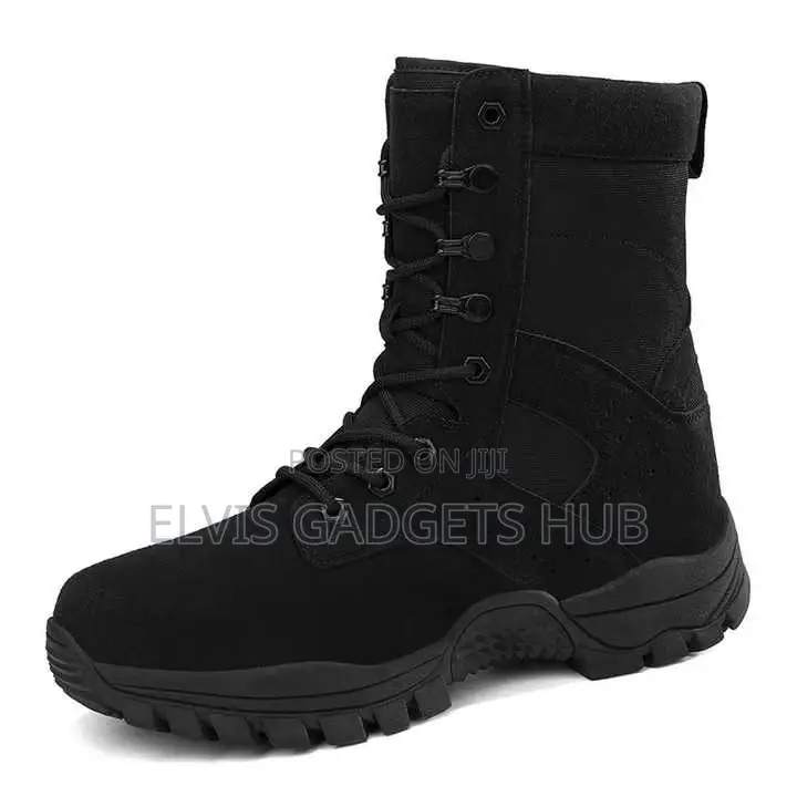Military Tactical Boots Suede Black
