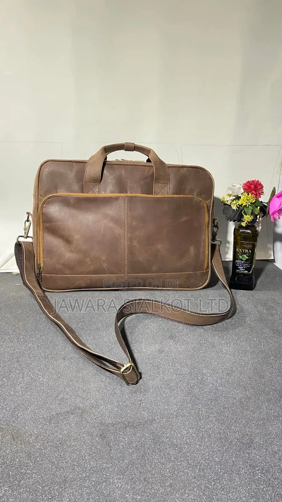 Geniune Cowhide Leather Bag For Office And Laptop