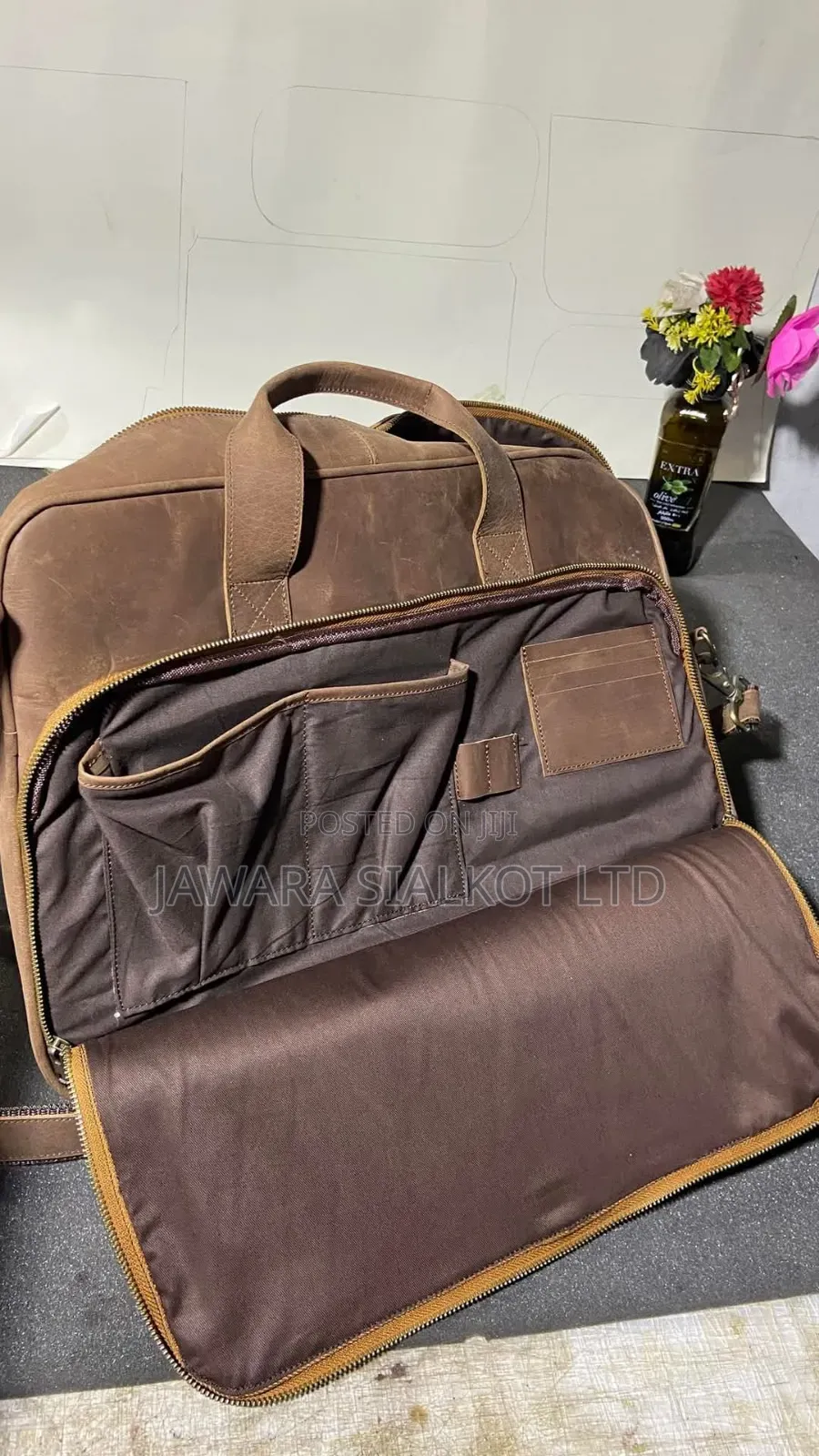 Geniune Cowhide Leather Bag For Office And Laptop