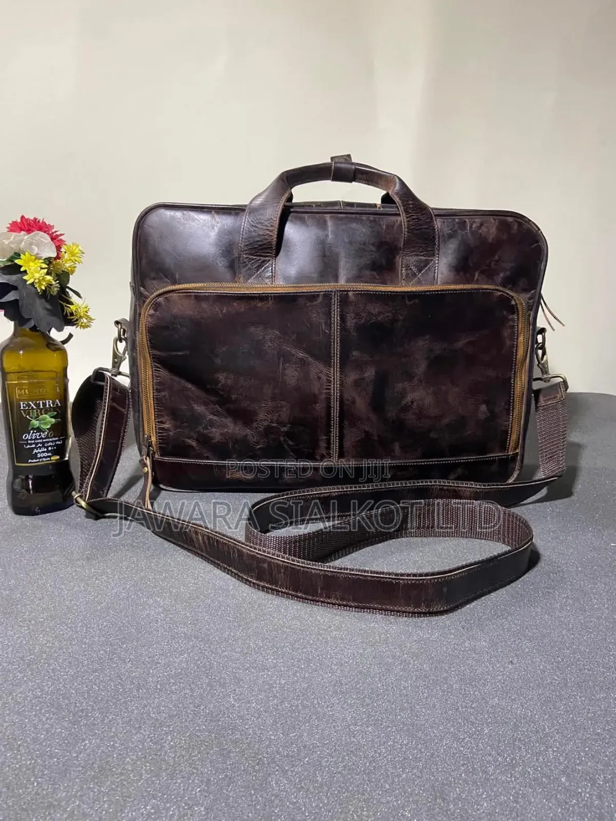 Geniune Cowhide Leather Bag For Office And Laptop