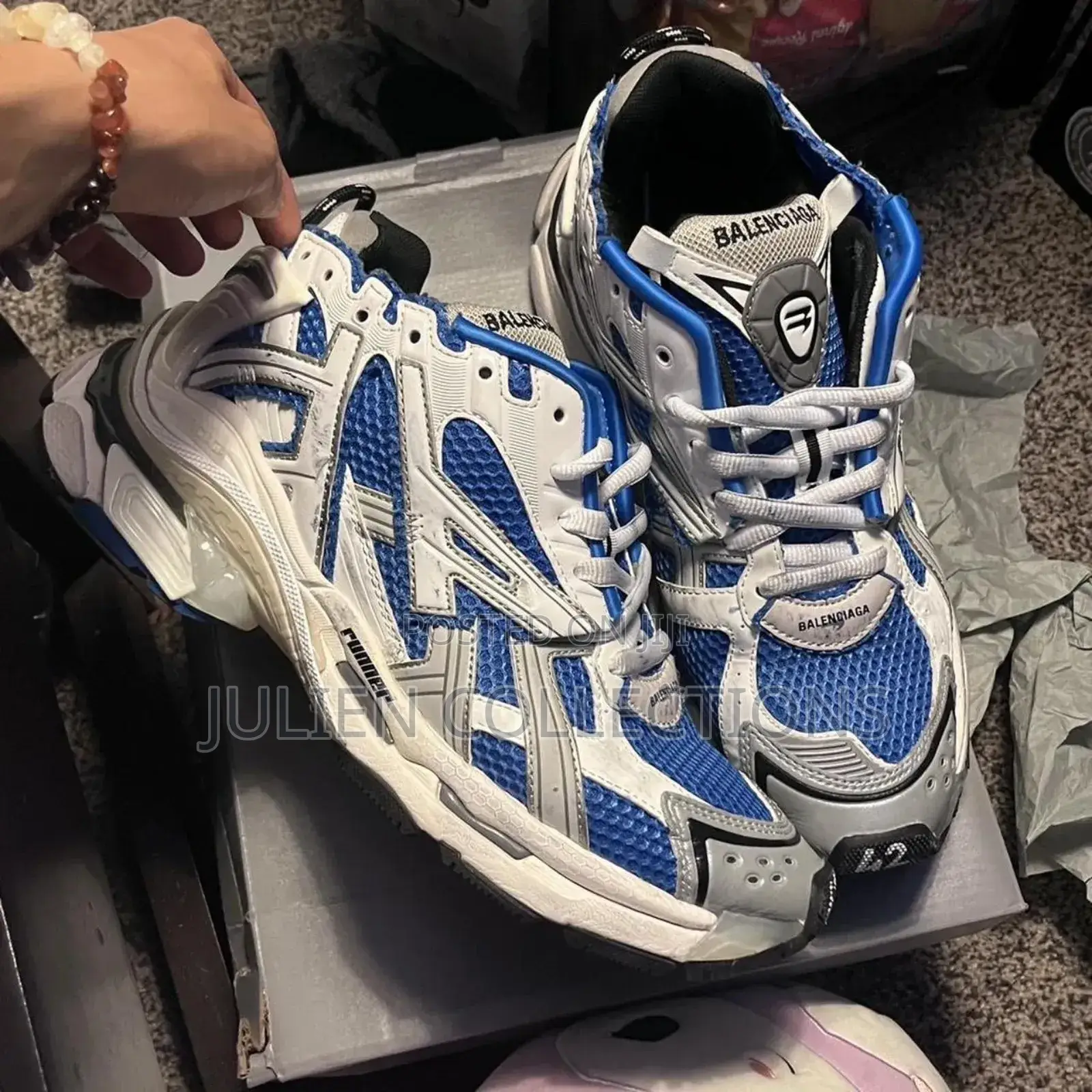 Balenciaga Runner Blue and White