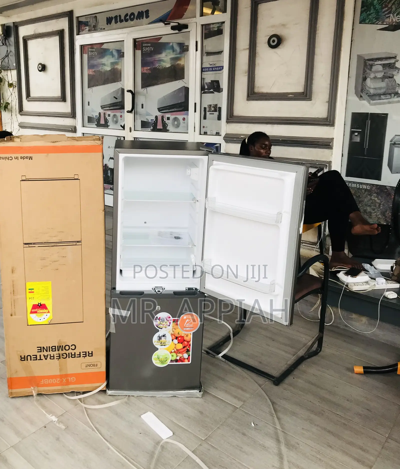 Premium Galaxy 2 Door Refrigerator(Dark Gray) 