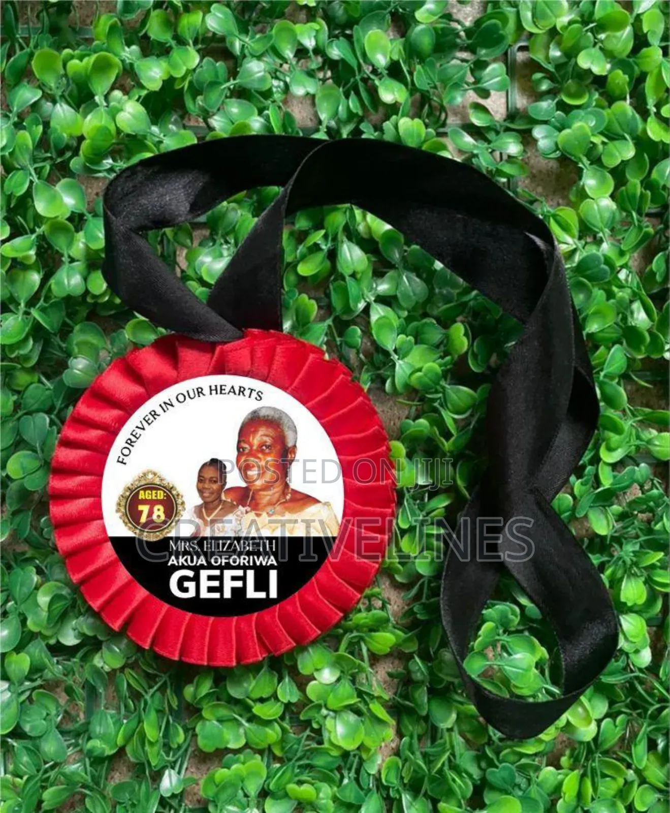 Necktag for Funeral