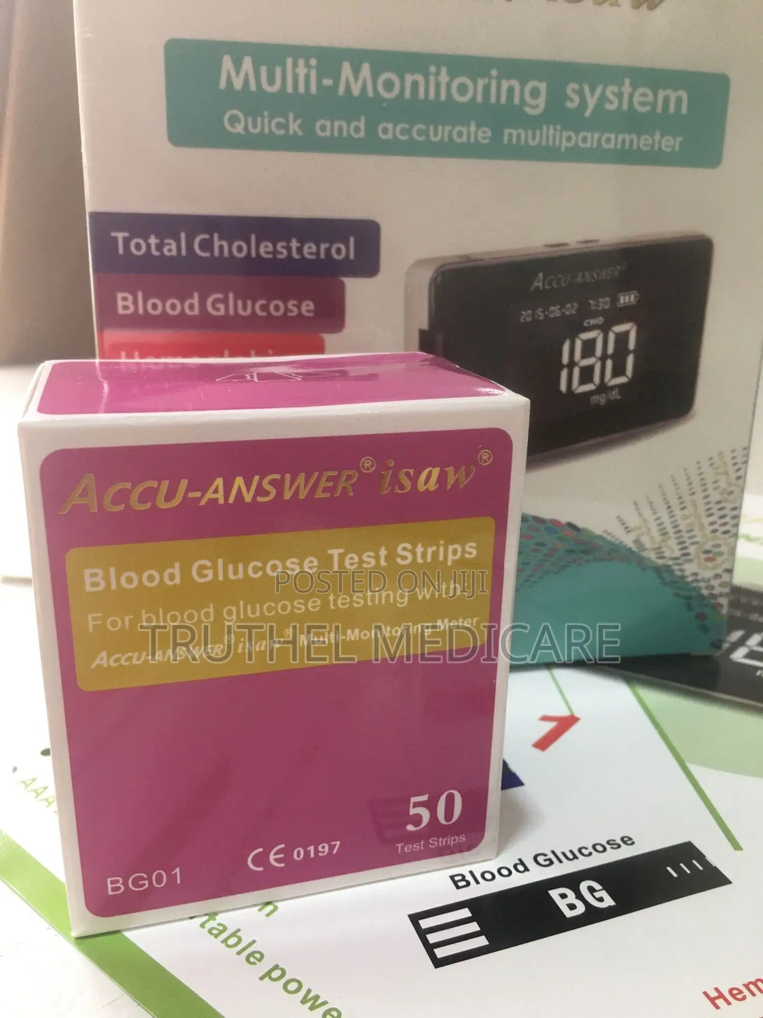 Blood Glucose Strips (Accu Answer Machine)