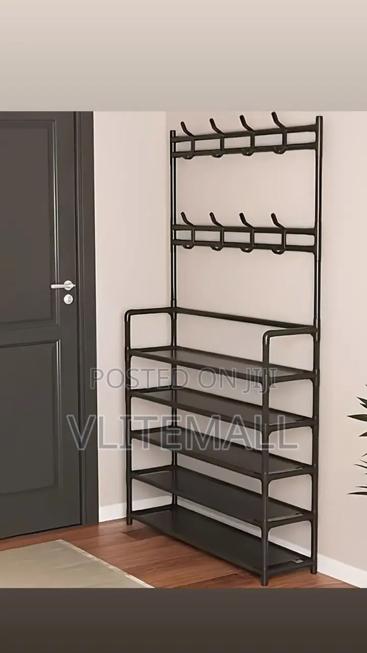 Five Layer Shoe And Coat Rack