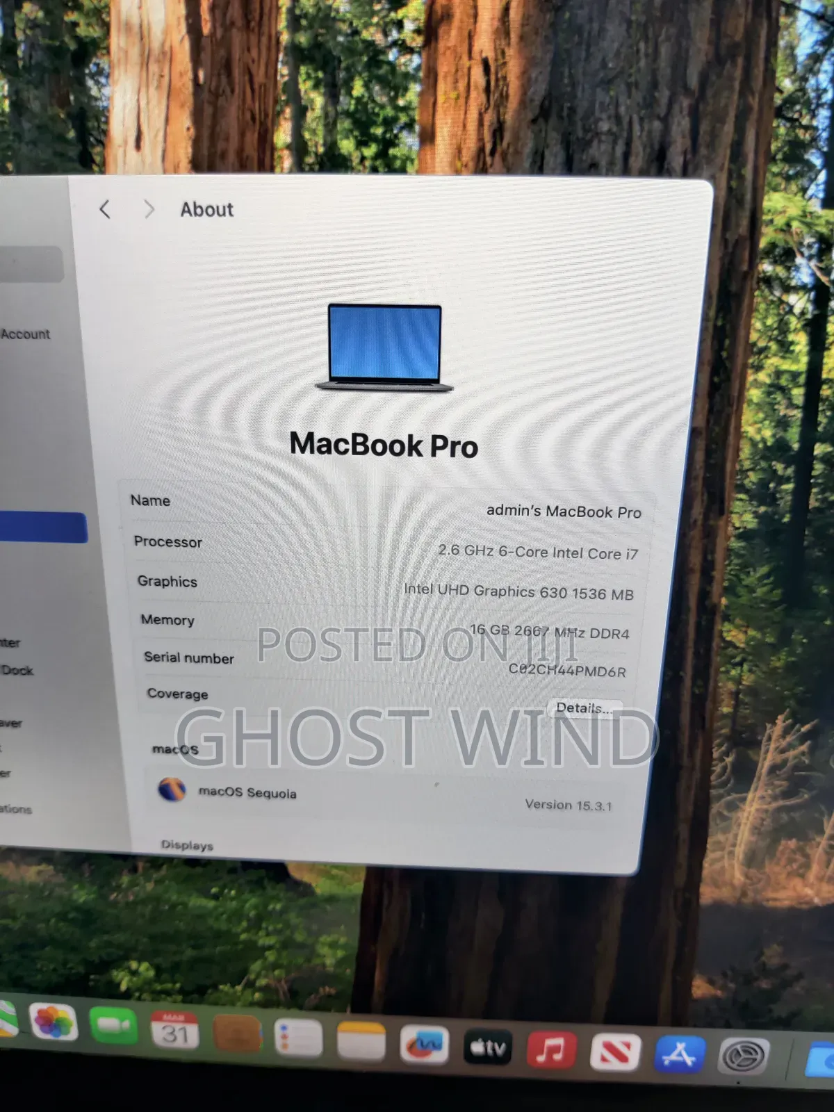 Laptop Apple MacBook Pro 2019 16GB Intel Core I7 SSD 1T