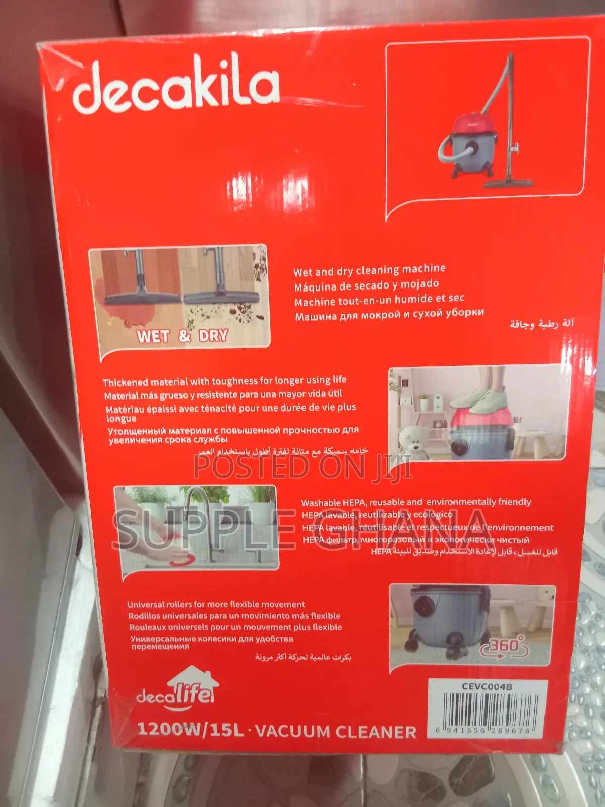 Superb 1200w/15l Decakila Vacuum Cleaner System