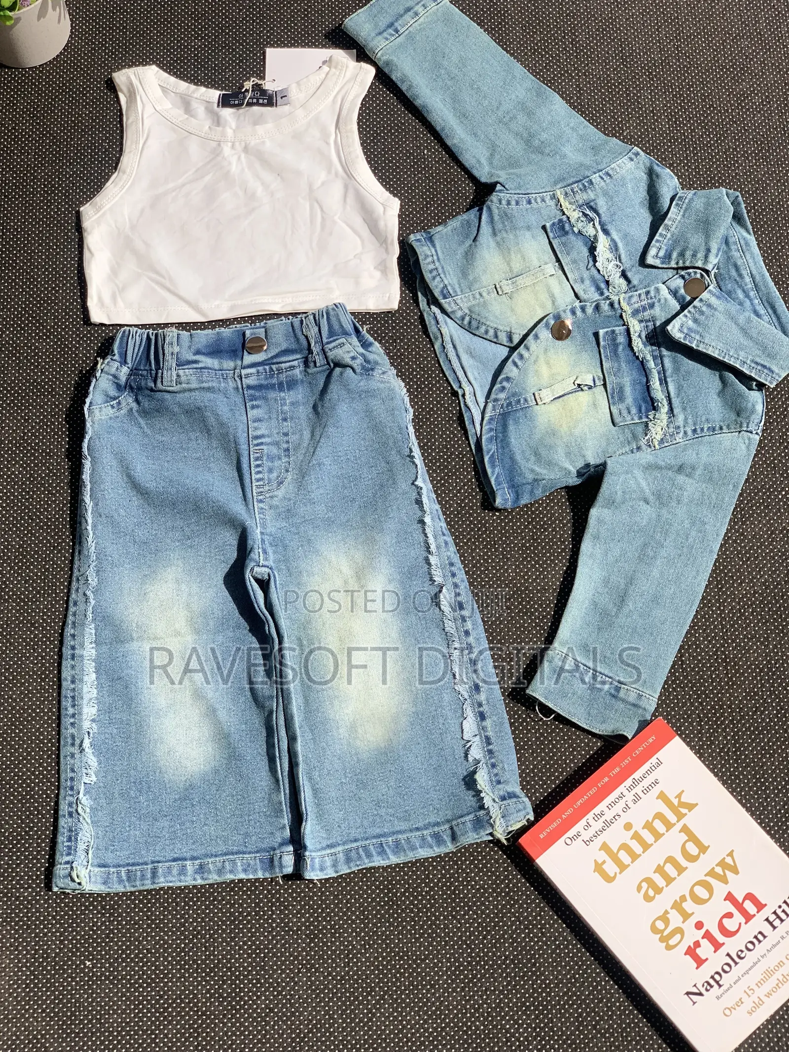 Girls Quality Jeans 3in1 Set