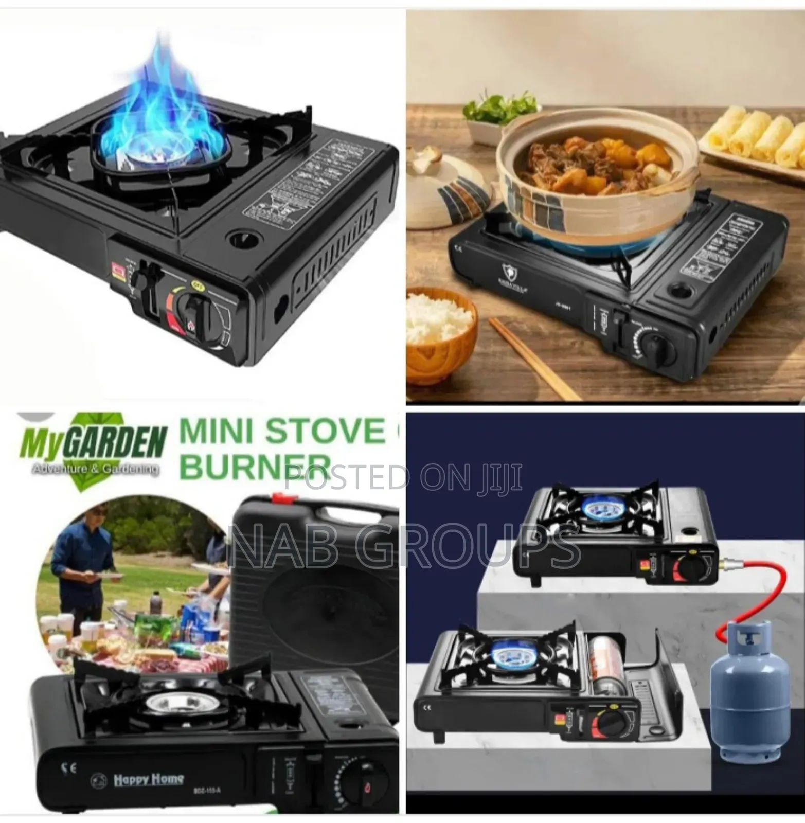 Portable Gas Stove With 2 Filled Cylinders
