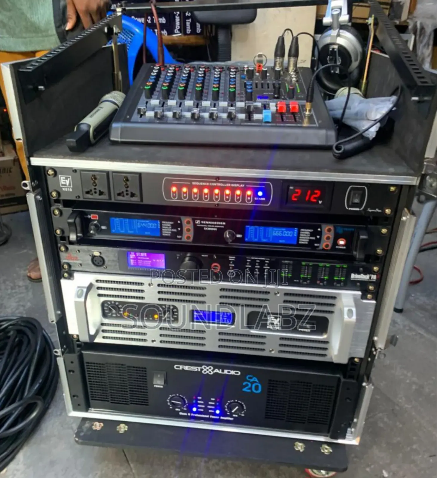 GLS 12inches and Evp Bass With Amplifier Rack Set