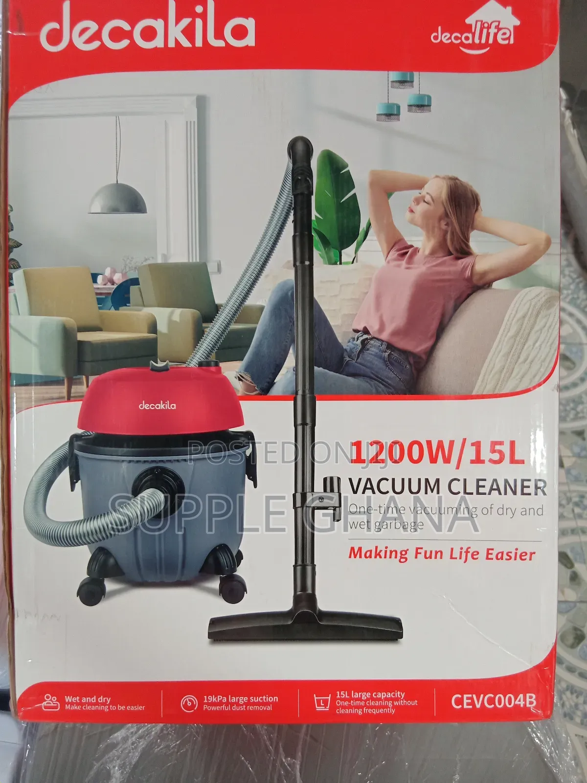 1200w/15l Fabulous Decakila Vacuum Cleaner Energetic Set