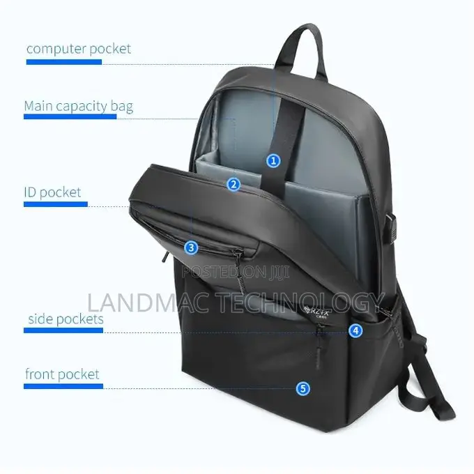 Anti-Theft Laptop Backpack With Usb Business Travel - Black