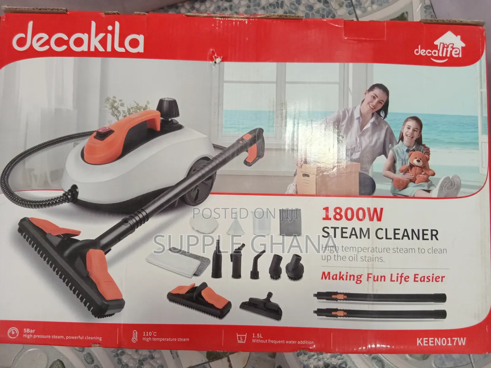 Authentic 1800w Decakila Steam Cleaning Set