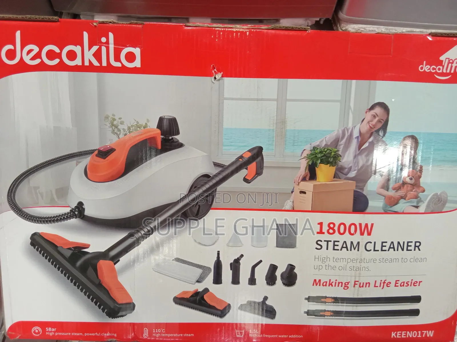Easy to Use Decakila 1800w Steam Energetic Cleaner