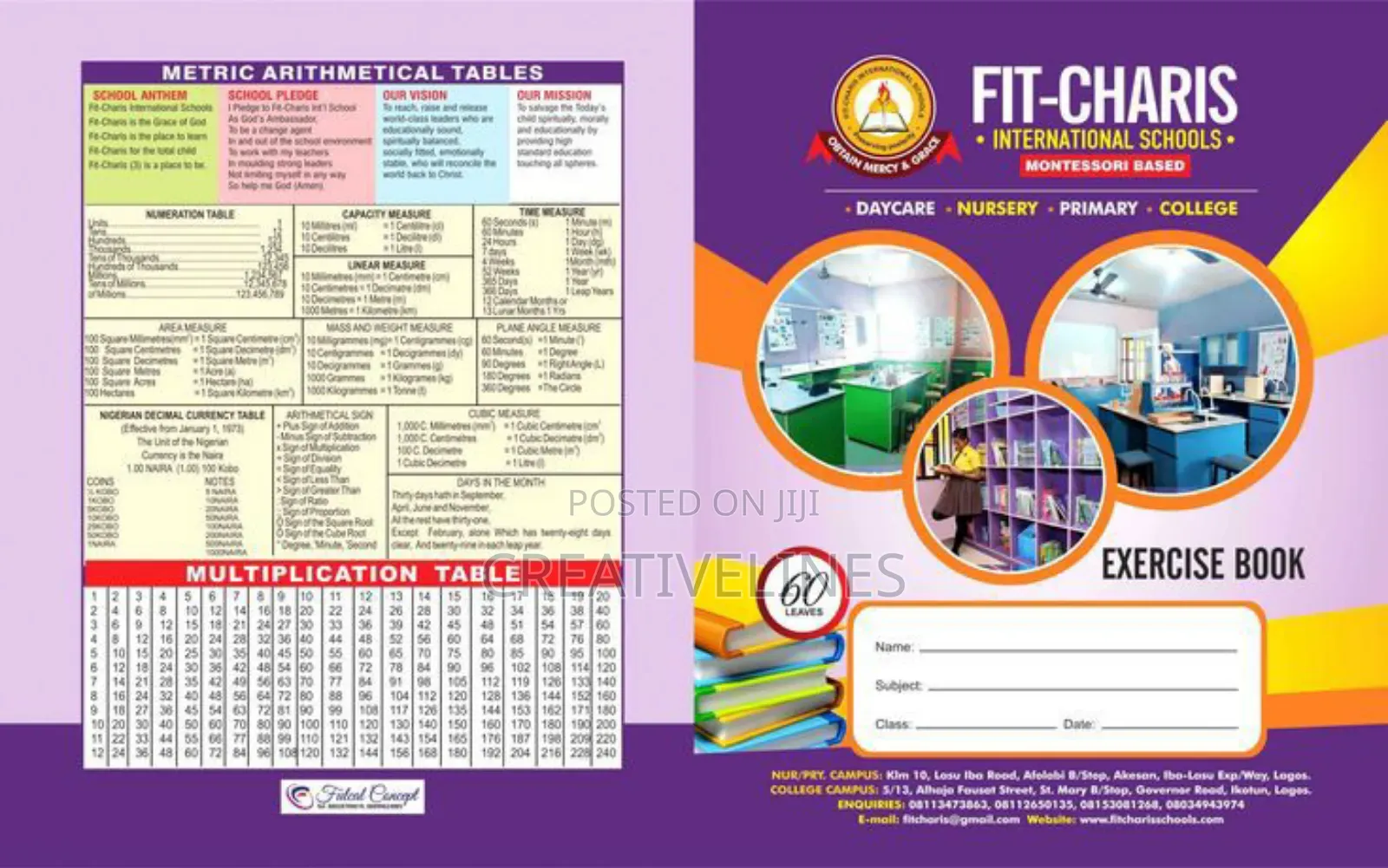 Designed and Printed Excercisebook